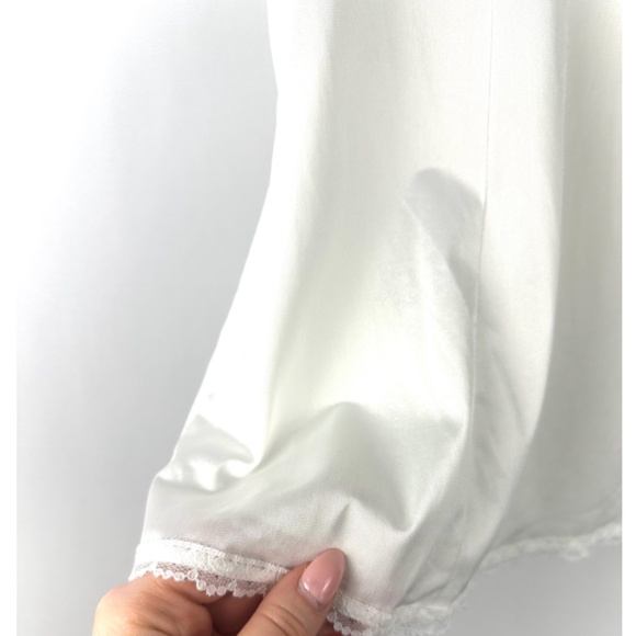 Vintage 1980’s ‘Tradition by Sears’ Nylon Satin Camisole Slip Top in White - M - Picture 10 of 10